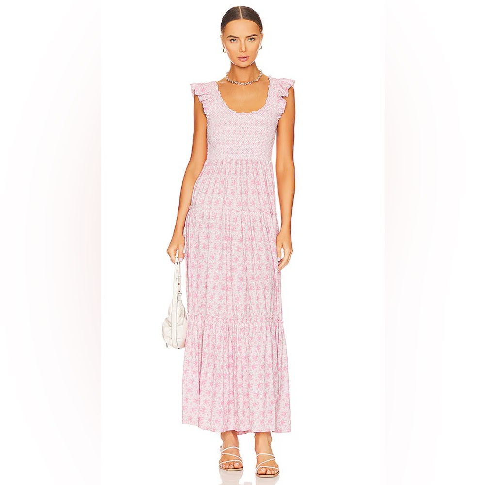 LOVESHACKFANCY CHESSIE ROSE PATCH DRESS